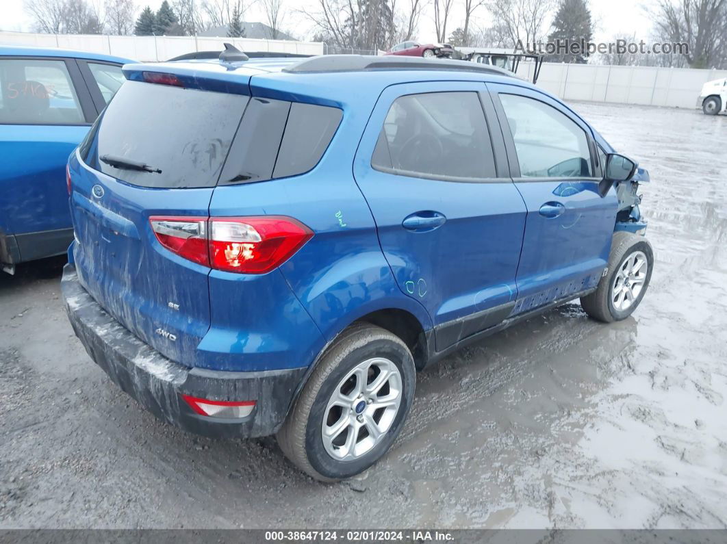 2020 Ford Ecosport Se Blue vin: MAJ6S3GL5LC394660