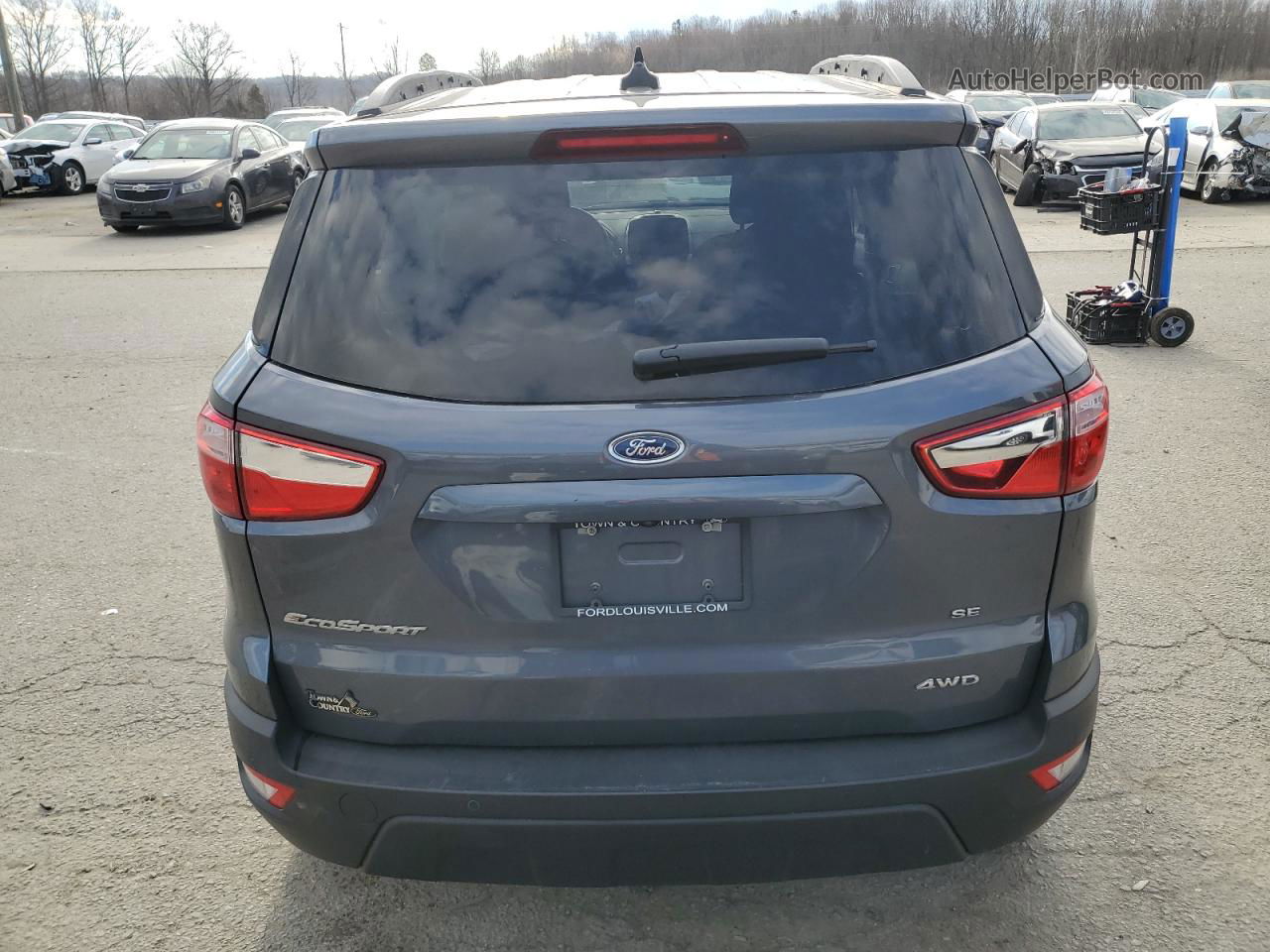 2019 Ford Ecosport Se Gray vin: MAJ6S3GL6KC293061