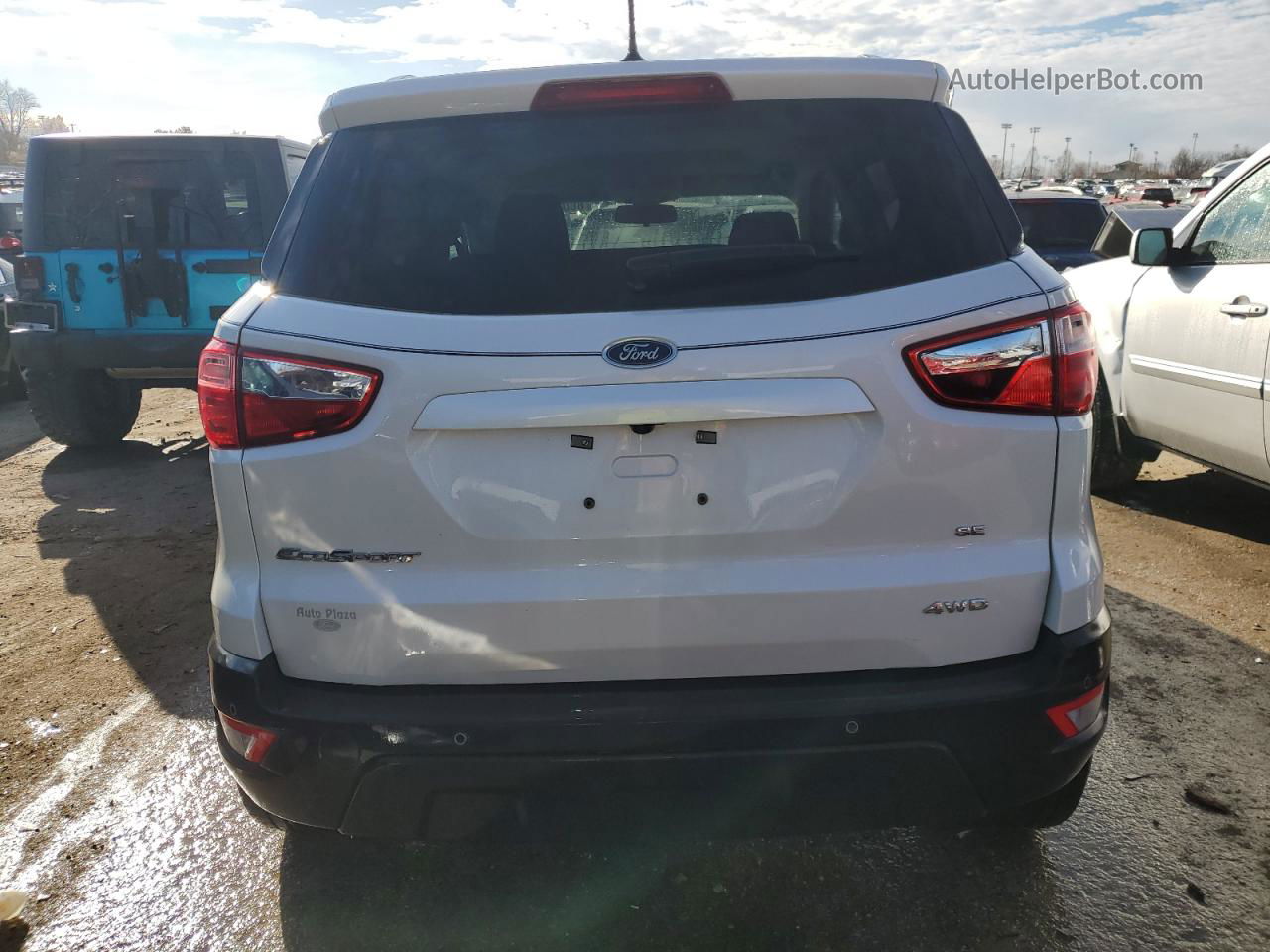 2020 Ford Ecosport Se White vin: MAJ6S3GL6LC344530