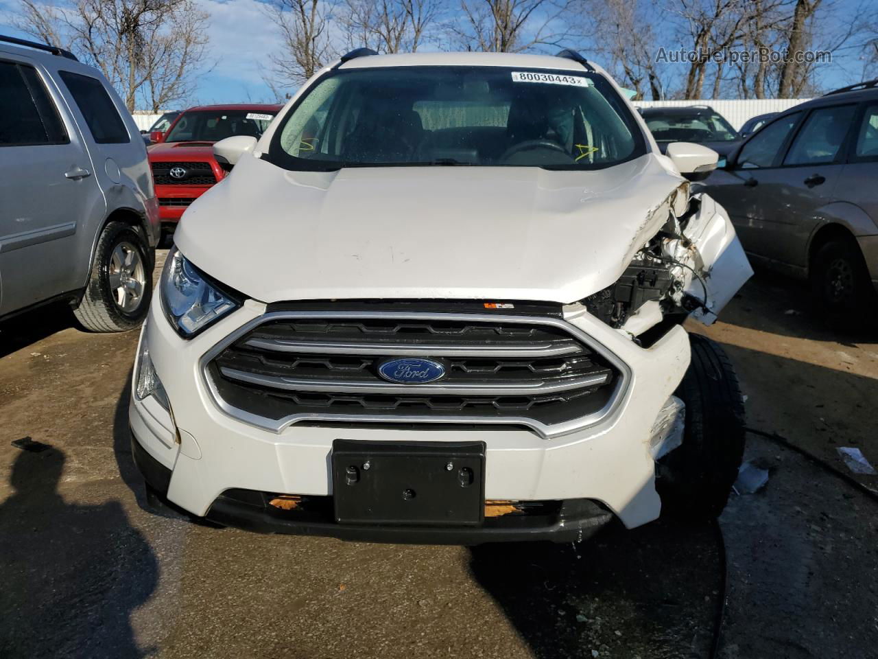 2020 Ford Ecosport Se White vin: MAJ6S3GL6LC344530