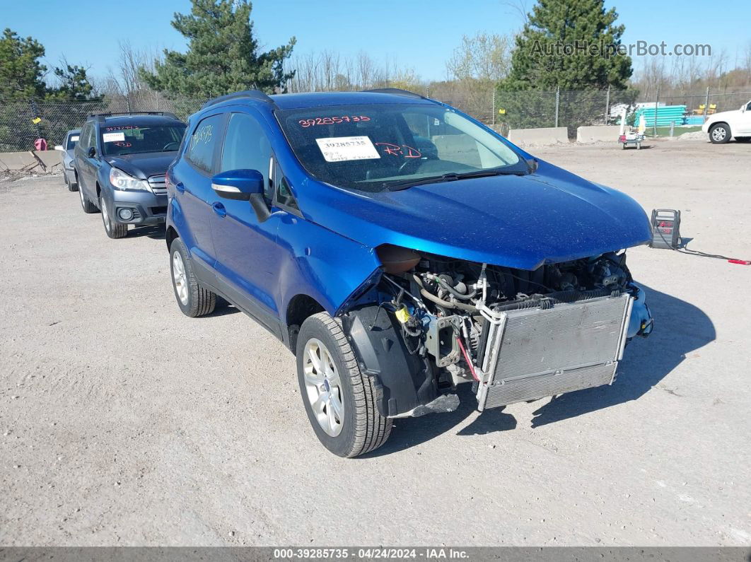 2019 Ford Ecosport Se Blue vin: MAJ6S3GL7KC263552