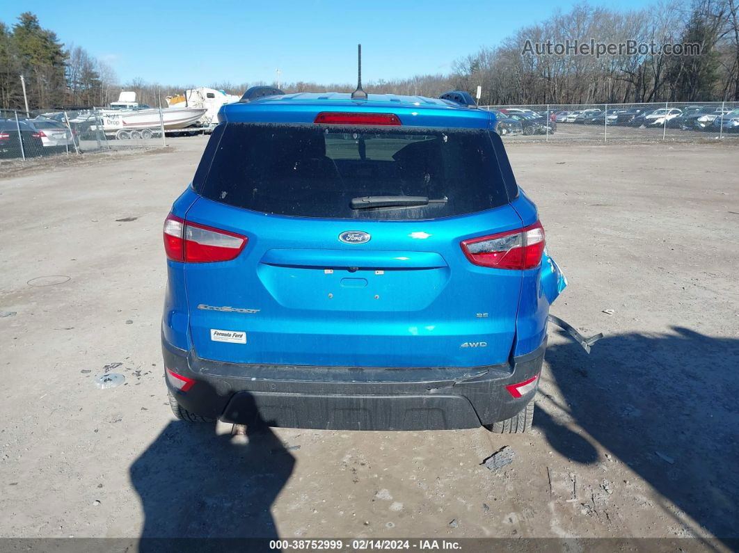 2019 Ford Ecosport Se Blue vin: MAJ6S3GL7KC265673