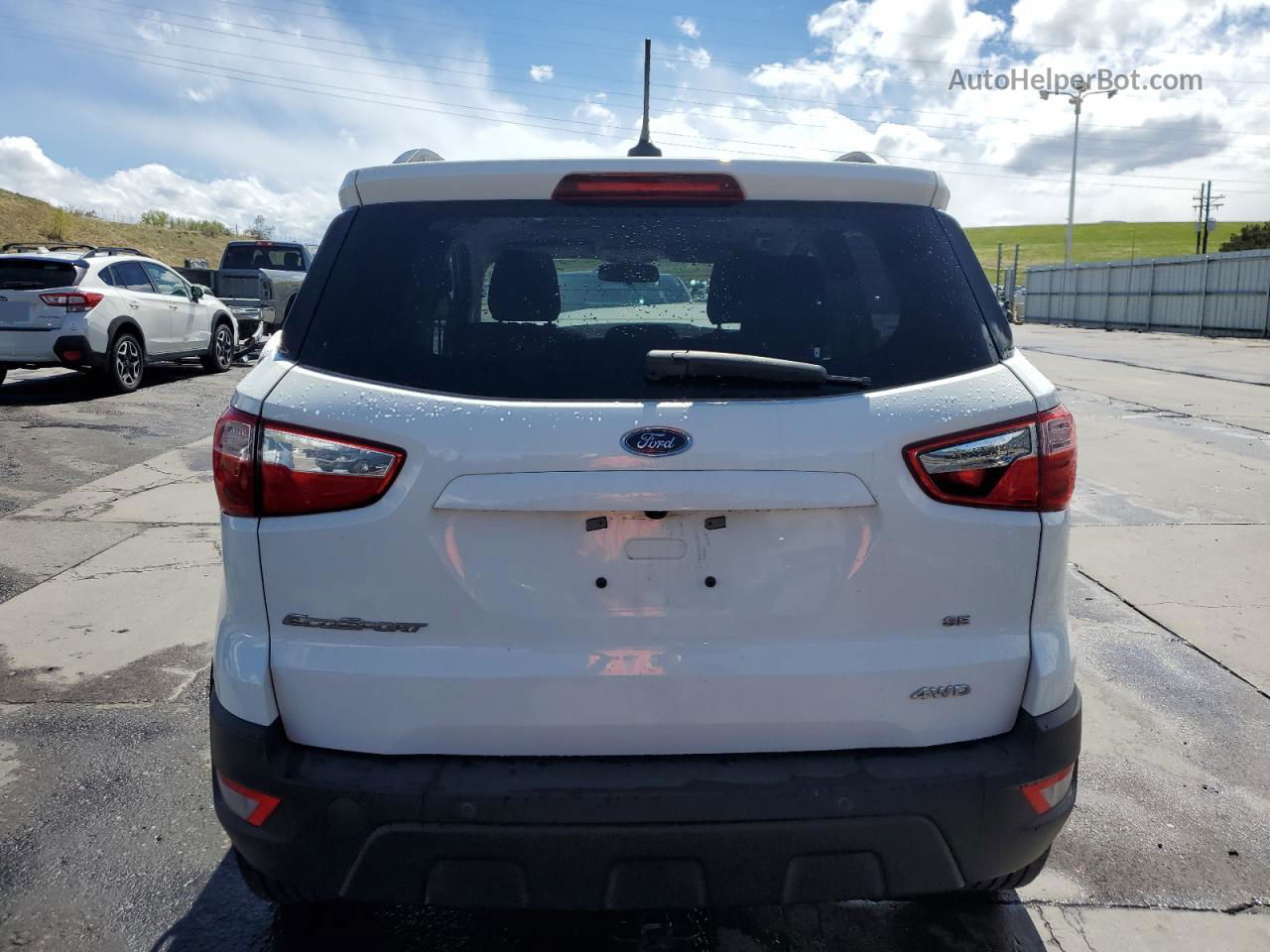 2019 Ford Ecosport Se White vin: MAJ6S3GL7KC269156