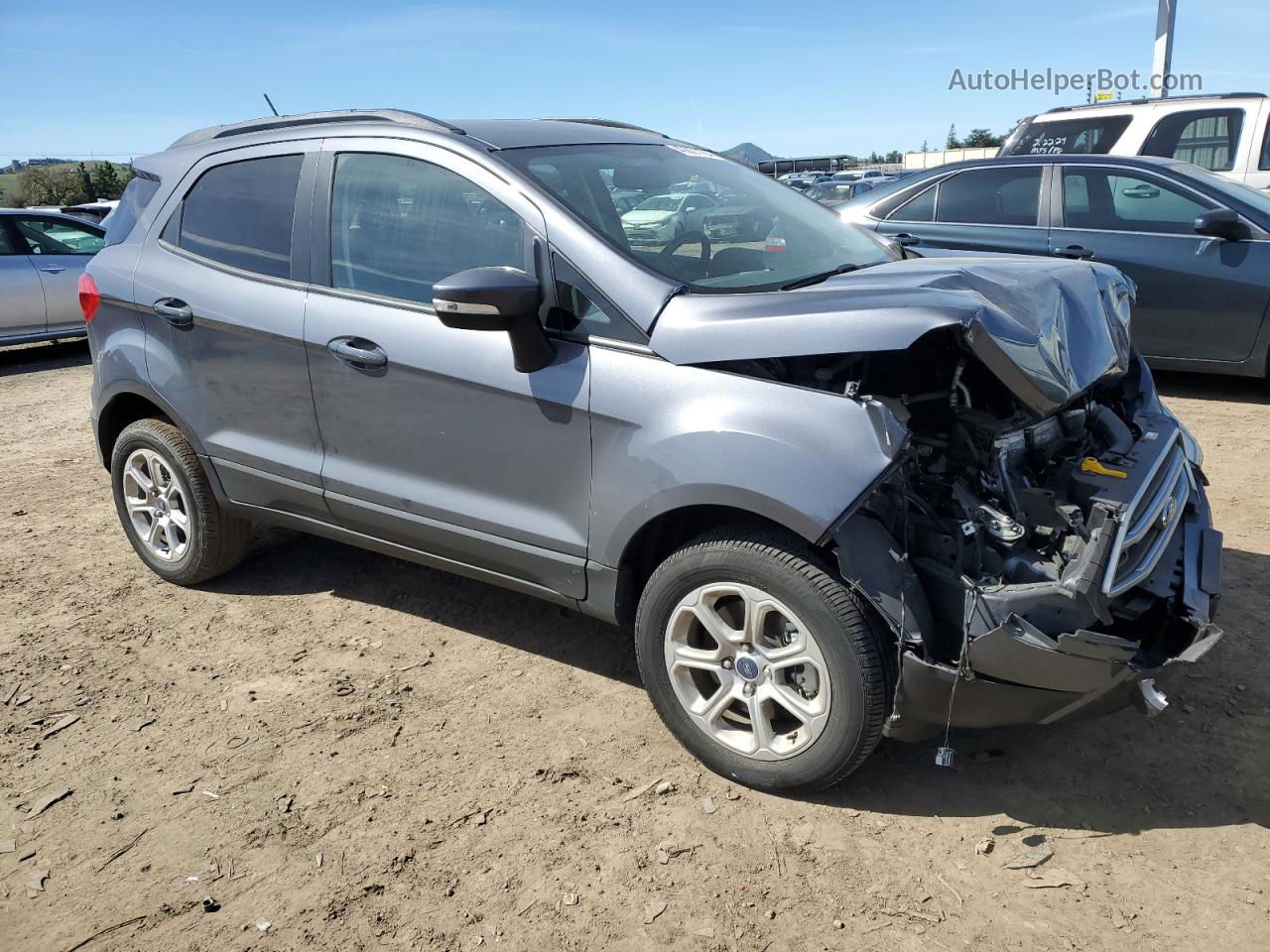 2019 Ford Ecosport Se Gray vin: MAJ6S3GL7KC305637