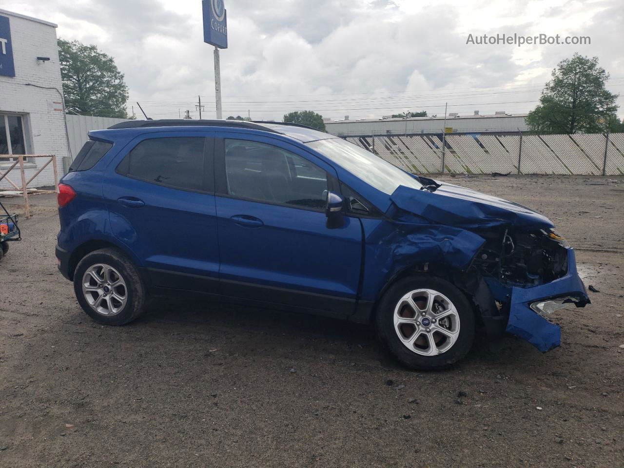 2020 Ford Ecosport Se Blue vin: MAJ6S3GL7LC327588