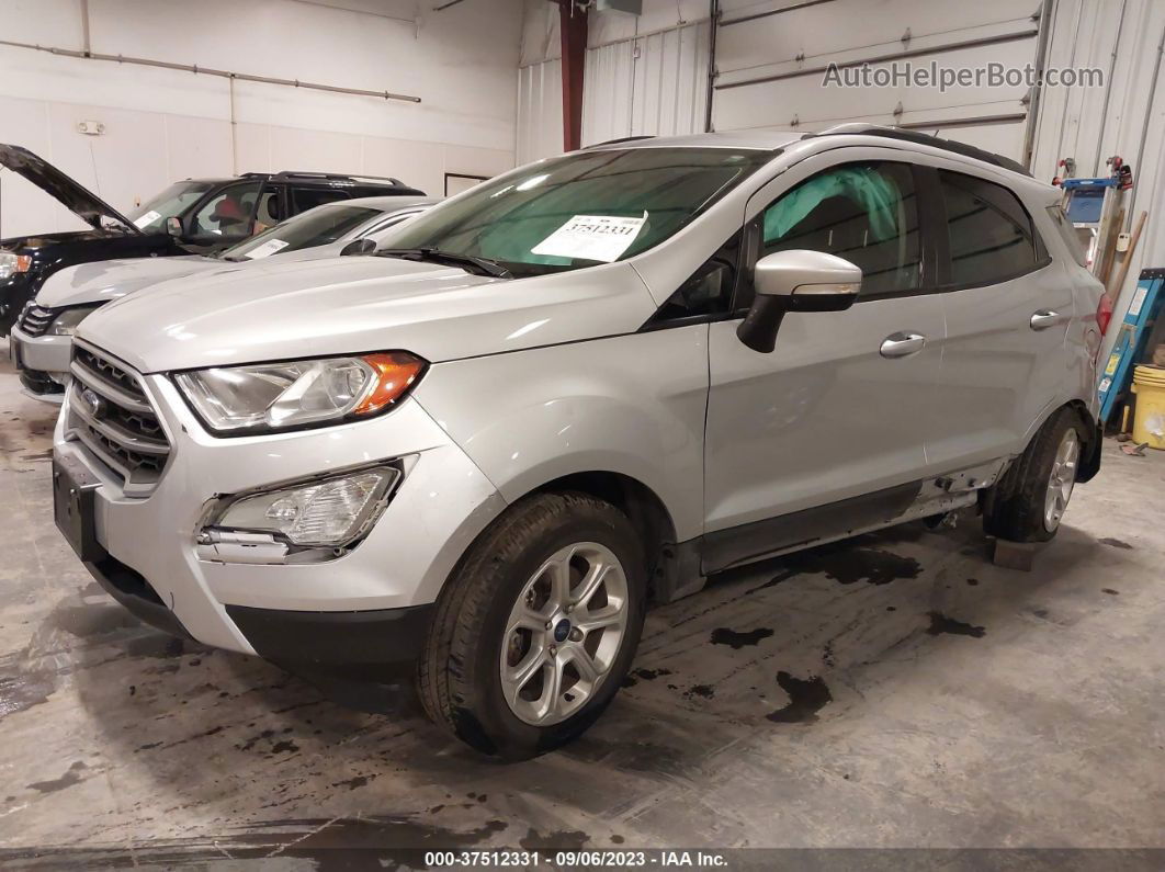 2019 Ford Ecosport Se Silver vin: MAJ6S3GL8KC273099