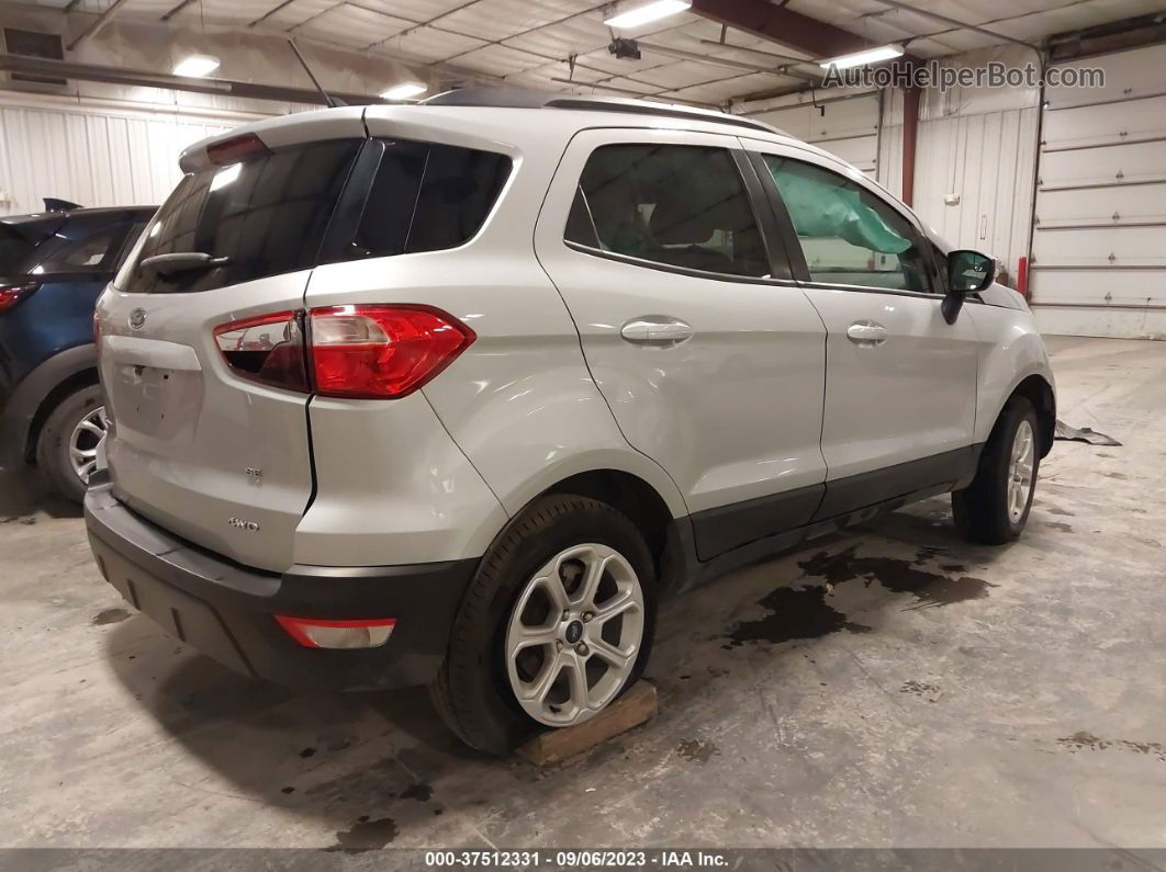 2019 Ford Ecosport Se Silver vin: MAJ6S3GL8KC273099