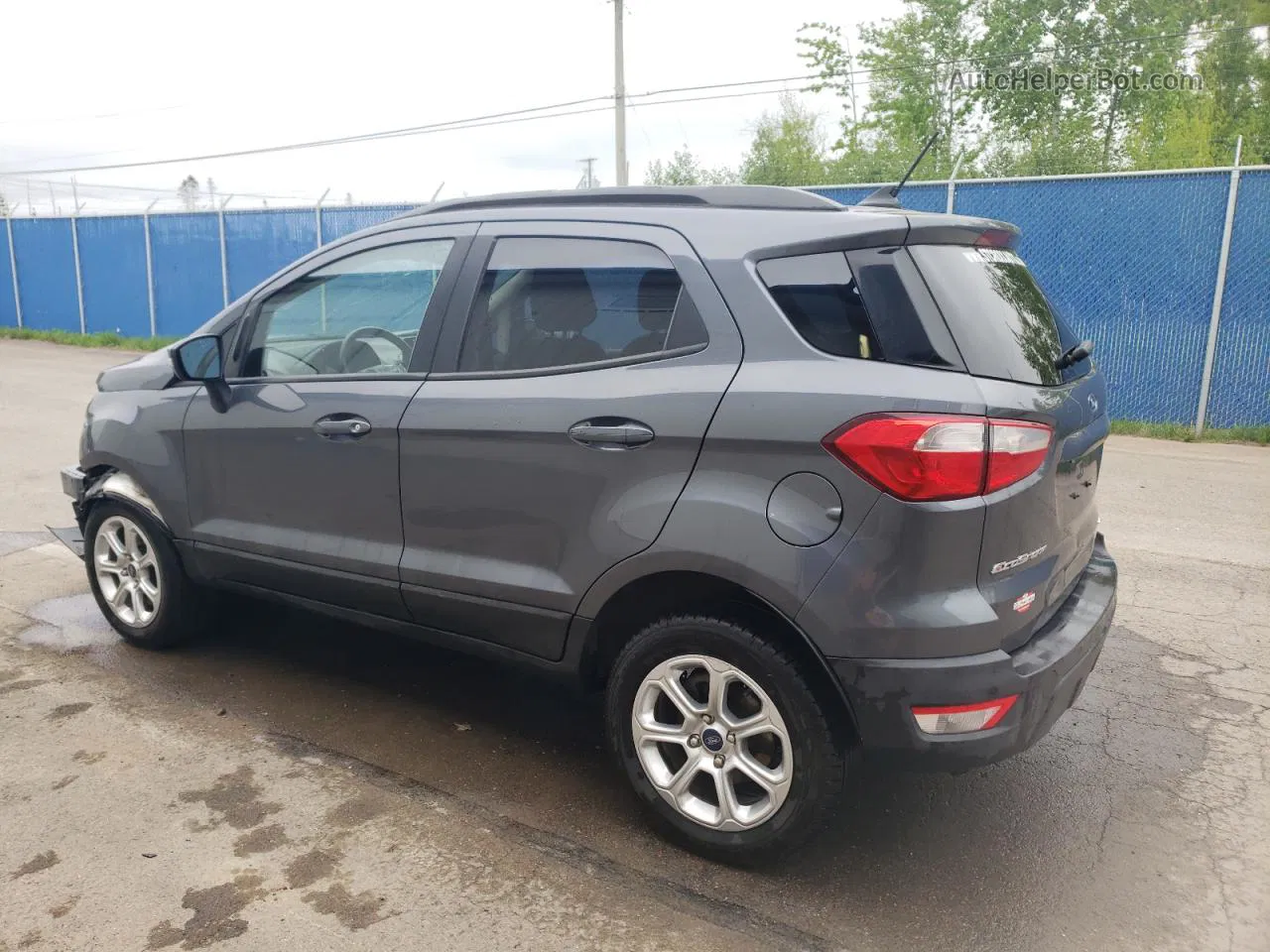 2019 Ford Ecosport Se Gray vin: MAJ6S3GL8KC288587