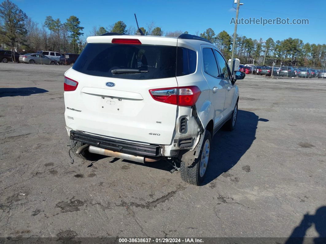 2020 Ford Ecosport Se White vin: MAJ6S3GL8LC341600