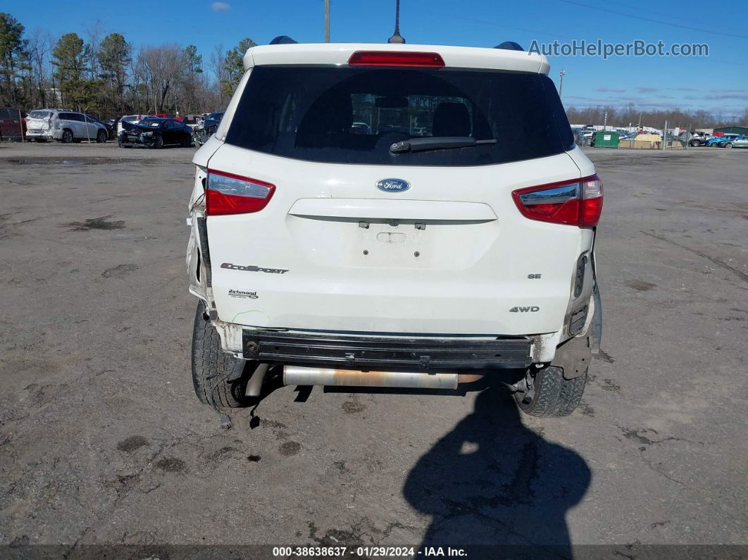 2020 Ford Ecosport Se White vin: MAJ6S3GL8LC341600