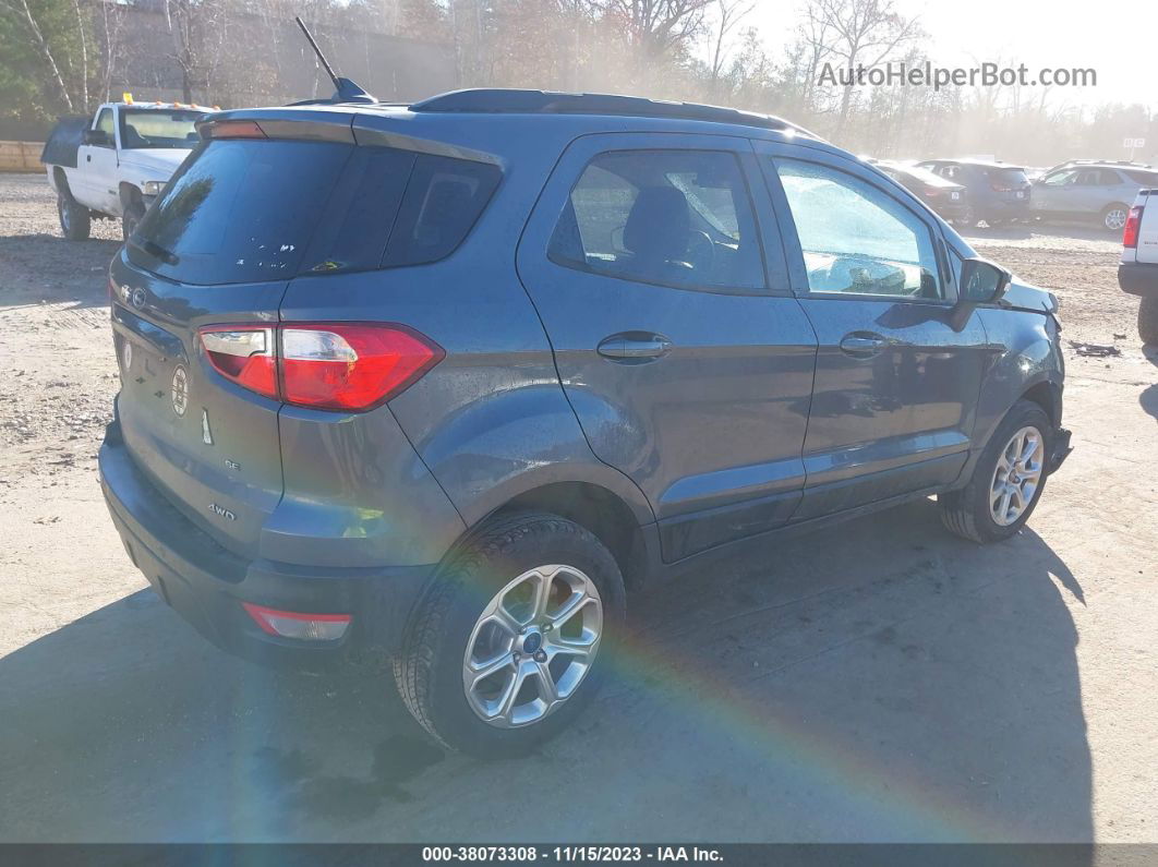 2019 Ford Ecosport Se Gray vin: MAJ6S3GL9KC265447