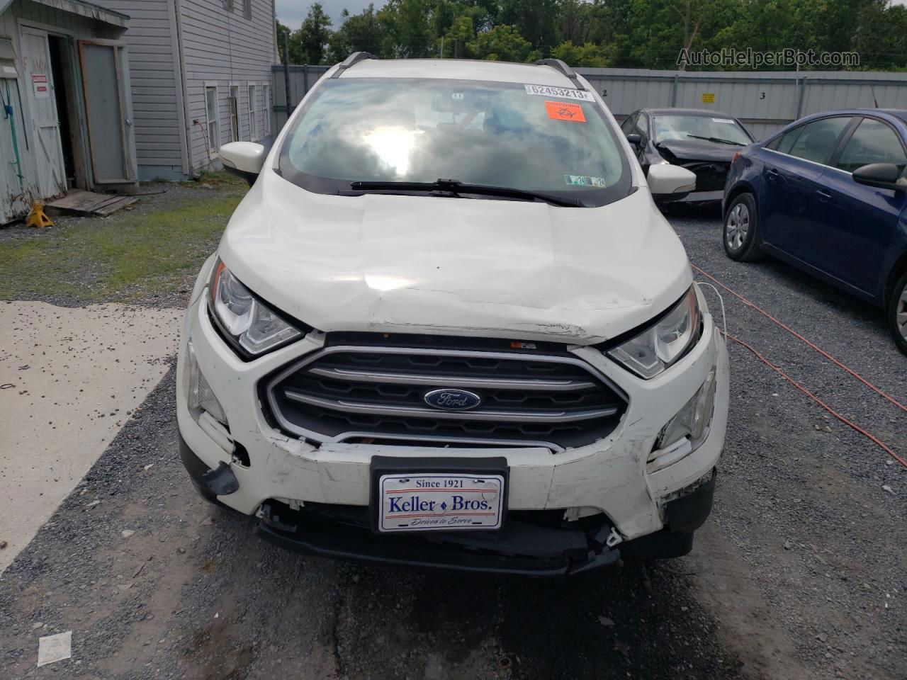 2019 Ford Ecosport Se White vin: MAJ6S3GL9KC265965