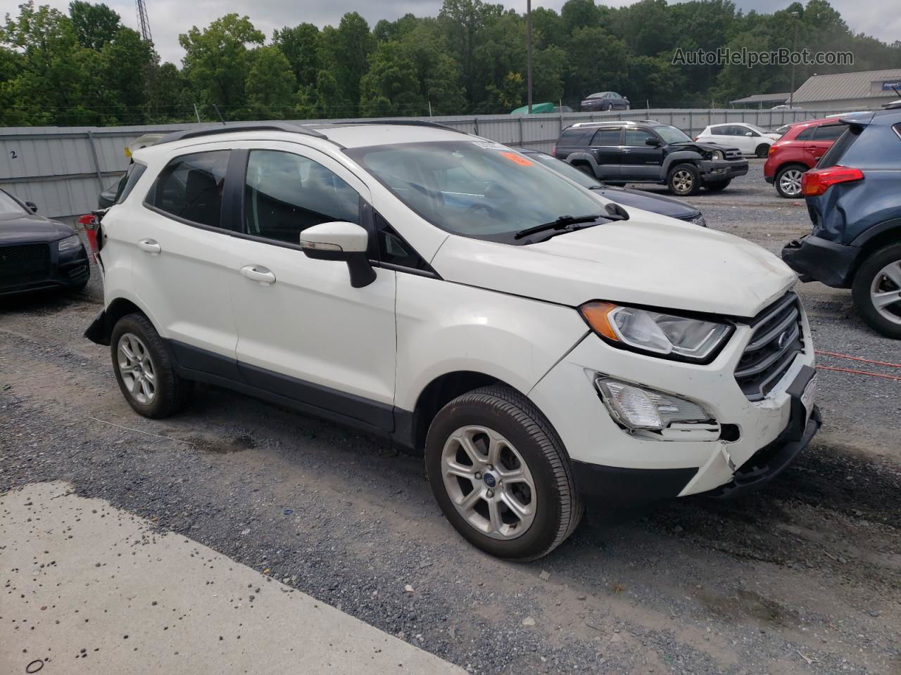 2019 Ford Ecosport Se White vin: MAJ6S3GL9KC265965