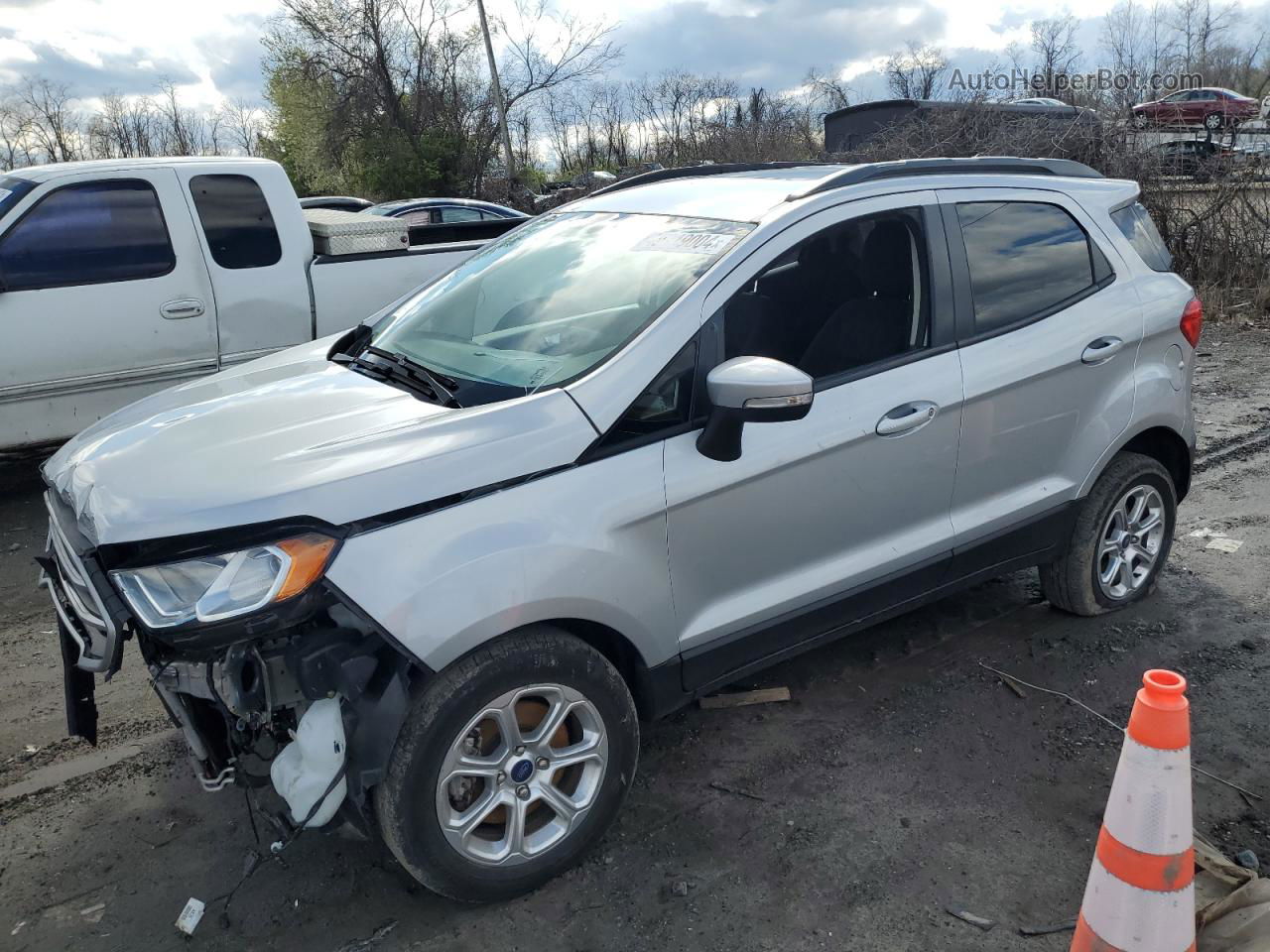 2019 Ford Ecosport Se Silver vin: MAJ6S3GL9KC281292