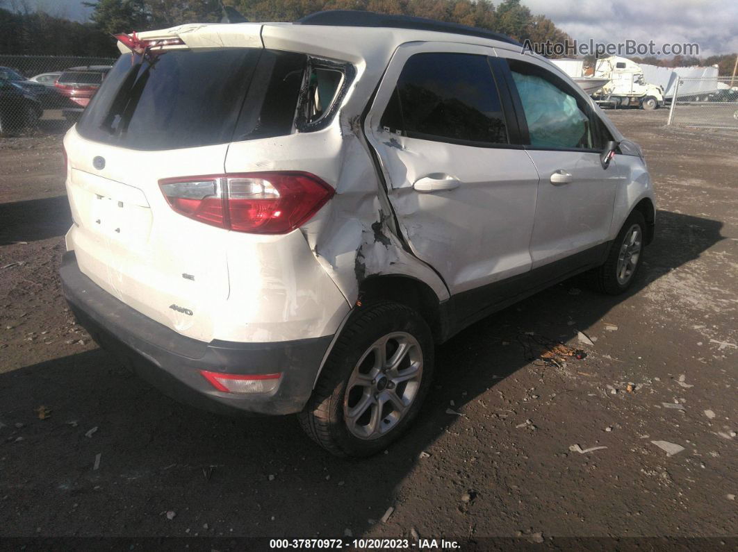 2019 Ford Ecosport Se White vin: MAJ6S3GL9KC292731