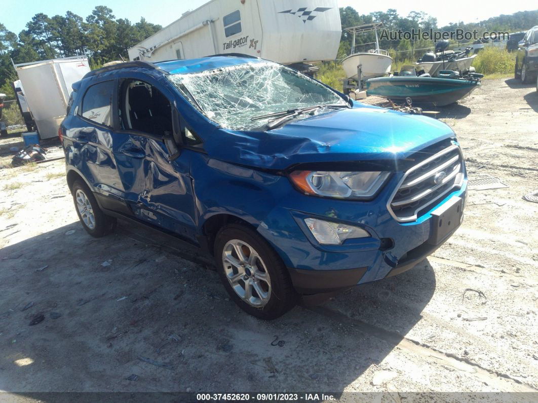 2019 Ford Ecosport Se Blue vin: MAJ6S3GL9KC301914