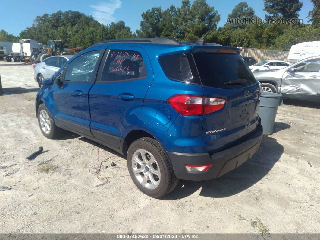 2019 Ford Ecosport Se Blue vin: MAJ6S3GL9KC301914