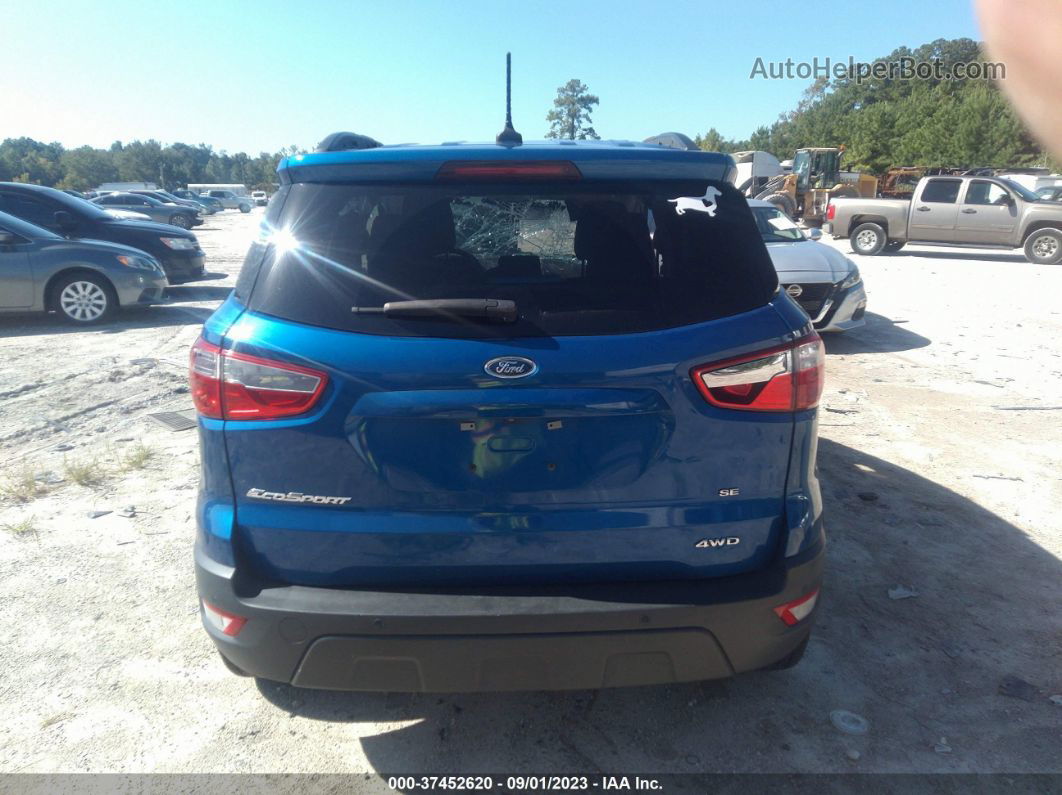 2019 Ford Ecosport Se Blue vin: MAJ6S3GL9KC301914