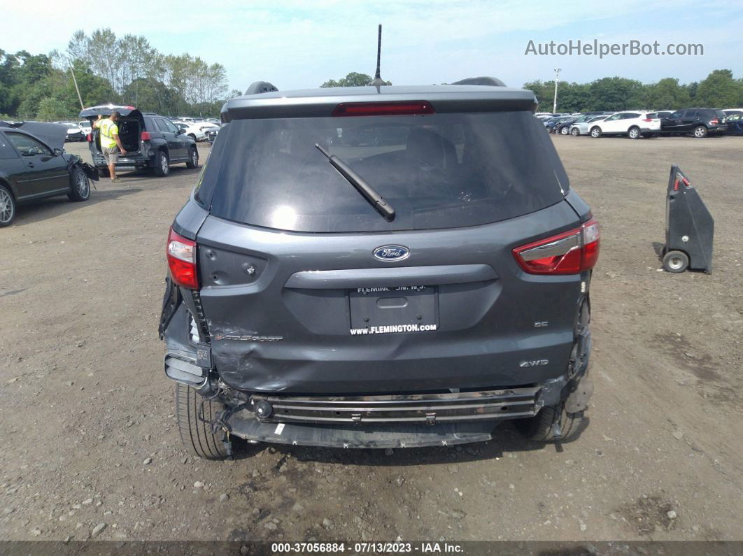 2019 Ford Ecosport Se Gray vin: MAJ6S3GL9KC304215