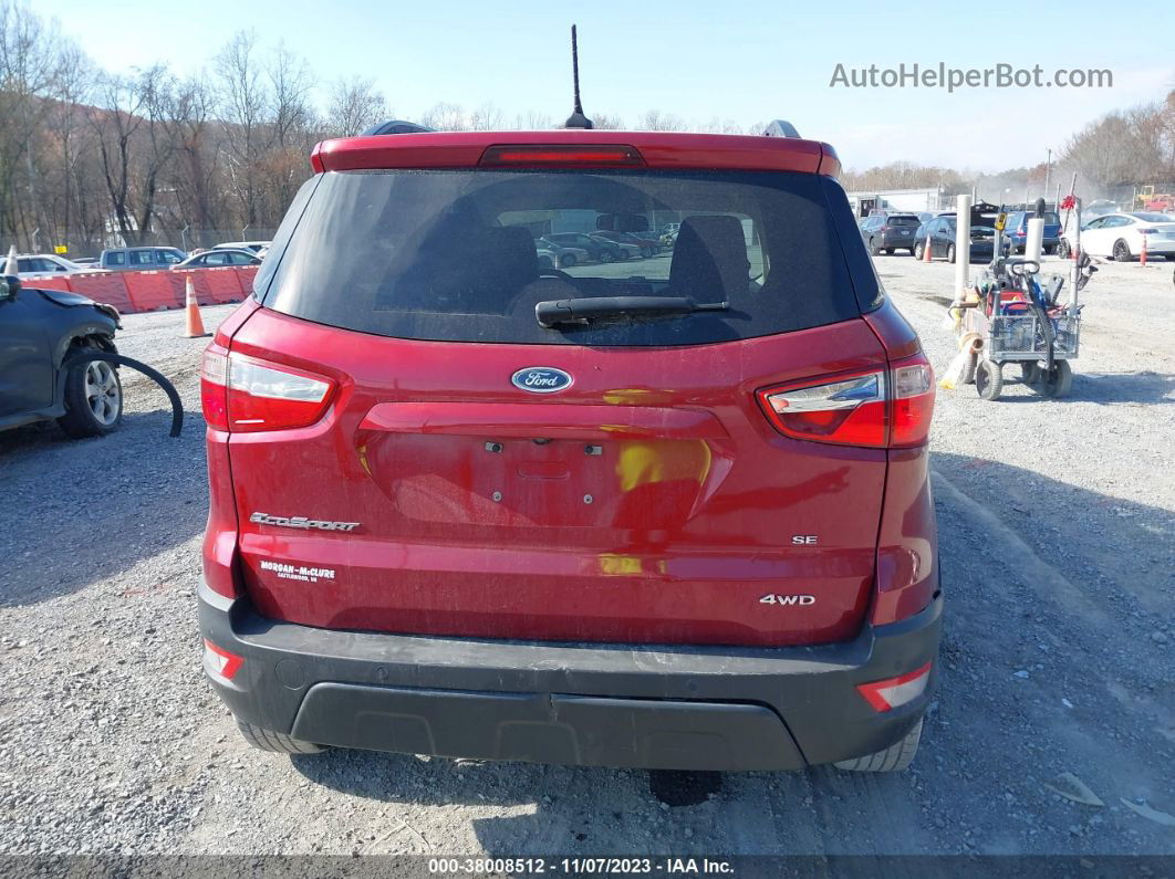 2019 Ford Ecosport Se Red vin: MAJ6S3GLXKC271533