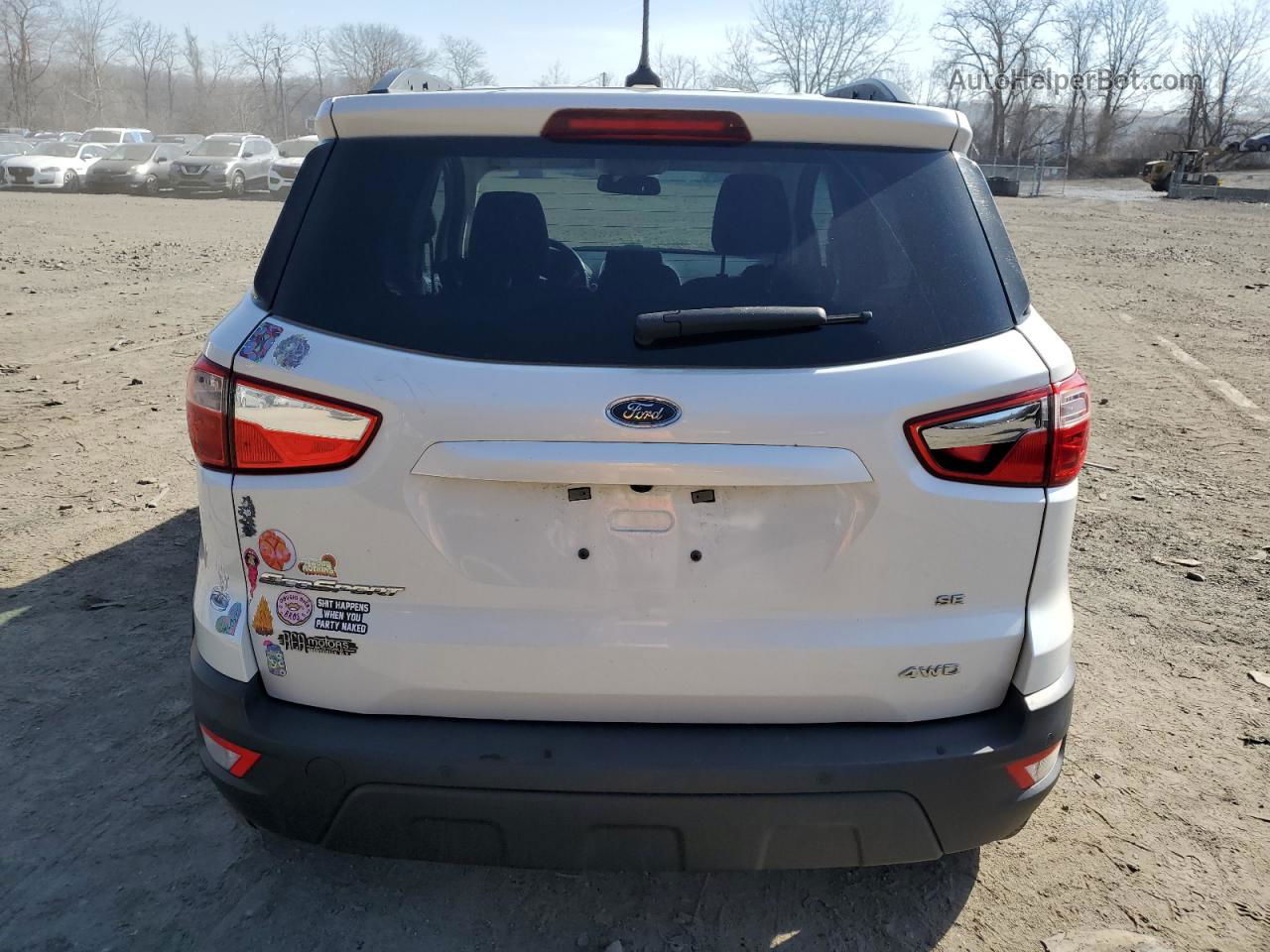 2019 Ford Ecosport Se White vin: MAJ6S3GLXKC276926