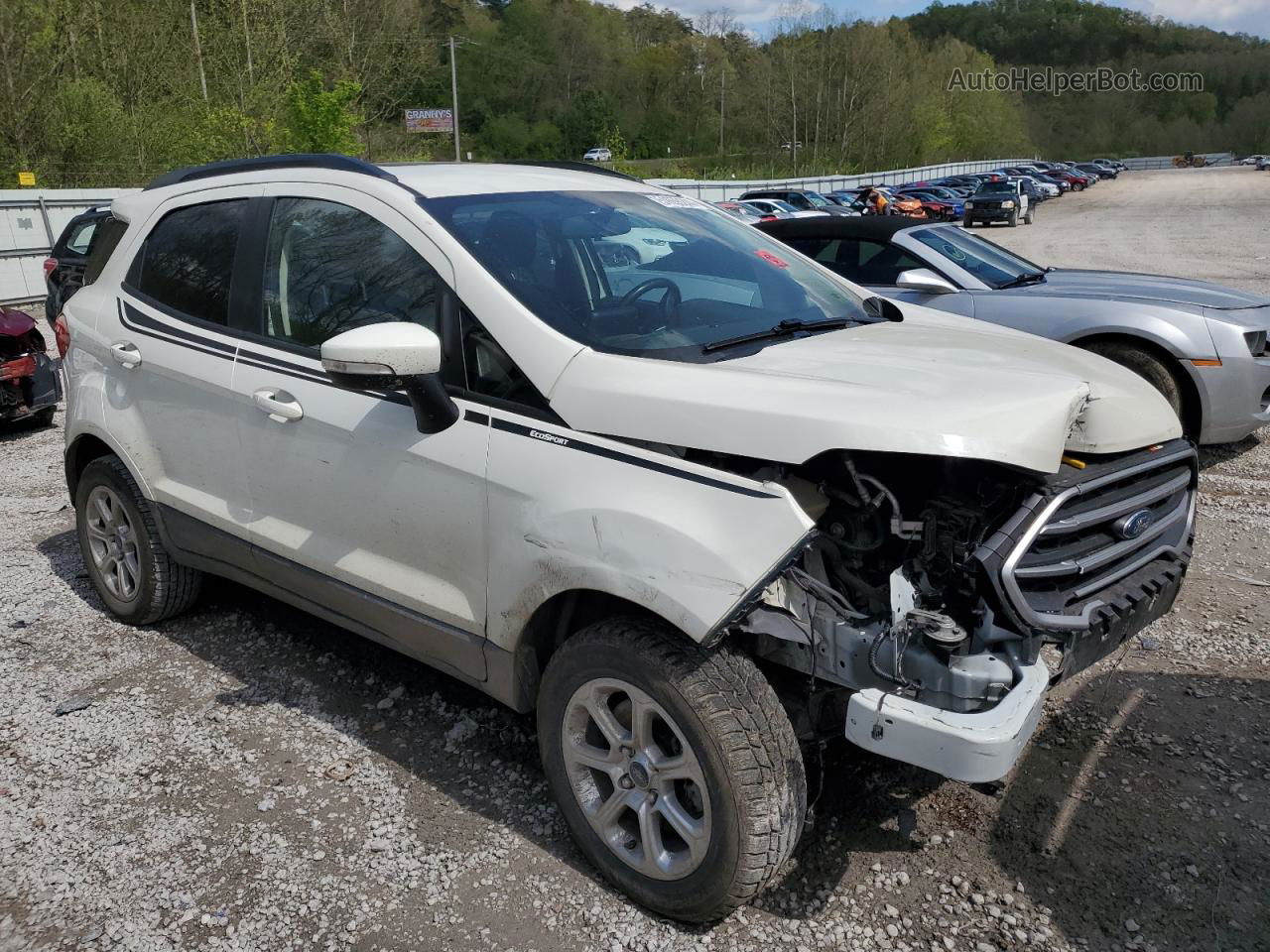 2019 Ford Ecosport Se White vin: MAJ6S3GLXKC298165