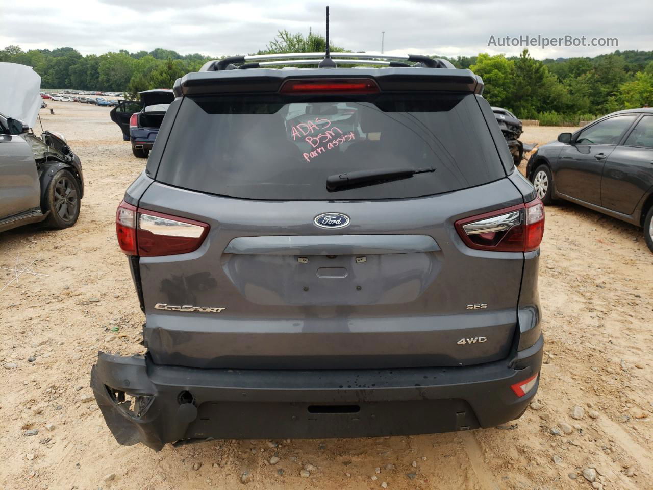 2019 Ford Ecosport Ses Gray vin: MAJ6S3JL0KC285224