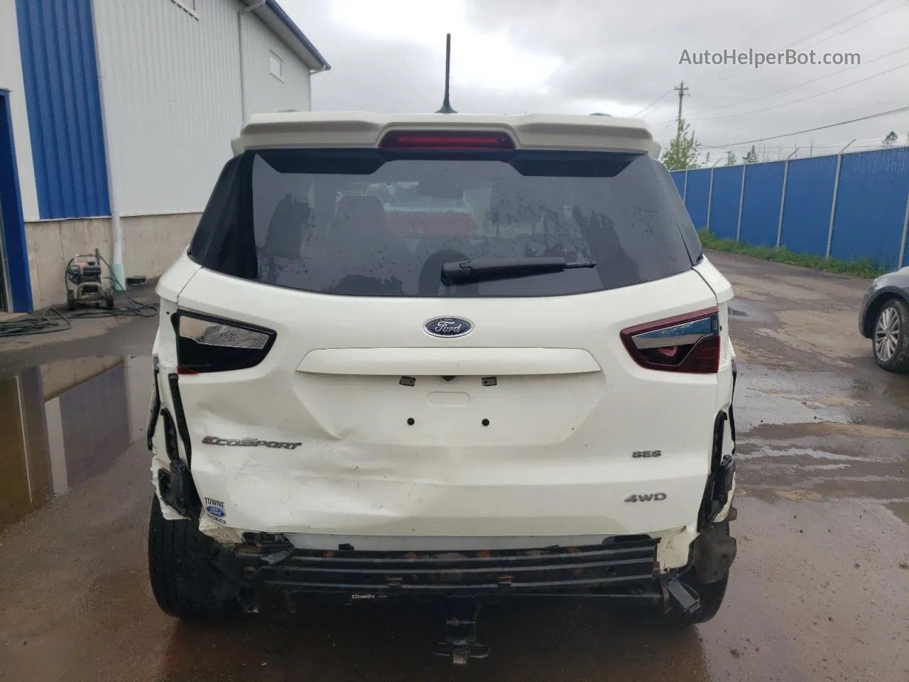 2019 Ford Ecosport Ses White vin: MAJ6S3JL2KC286620