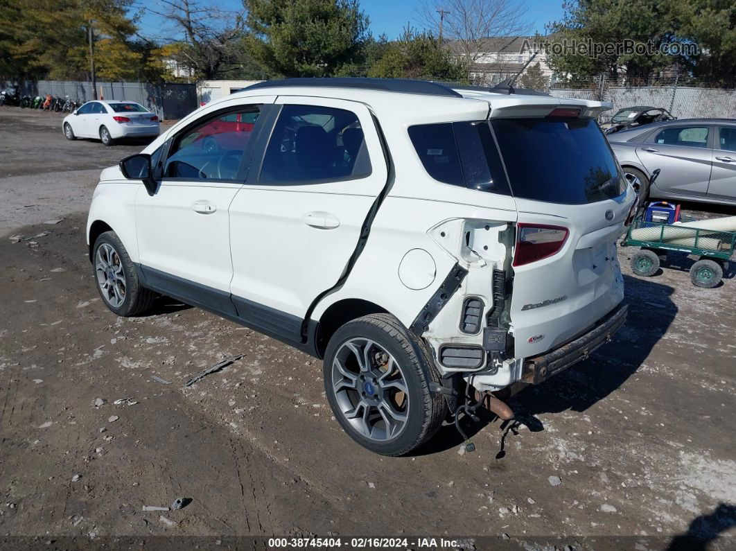 2019 Ford Ecosport Ses White vin: MAJ6S3JL4KC279555