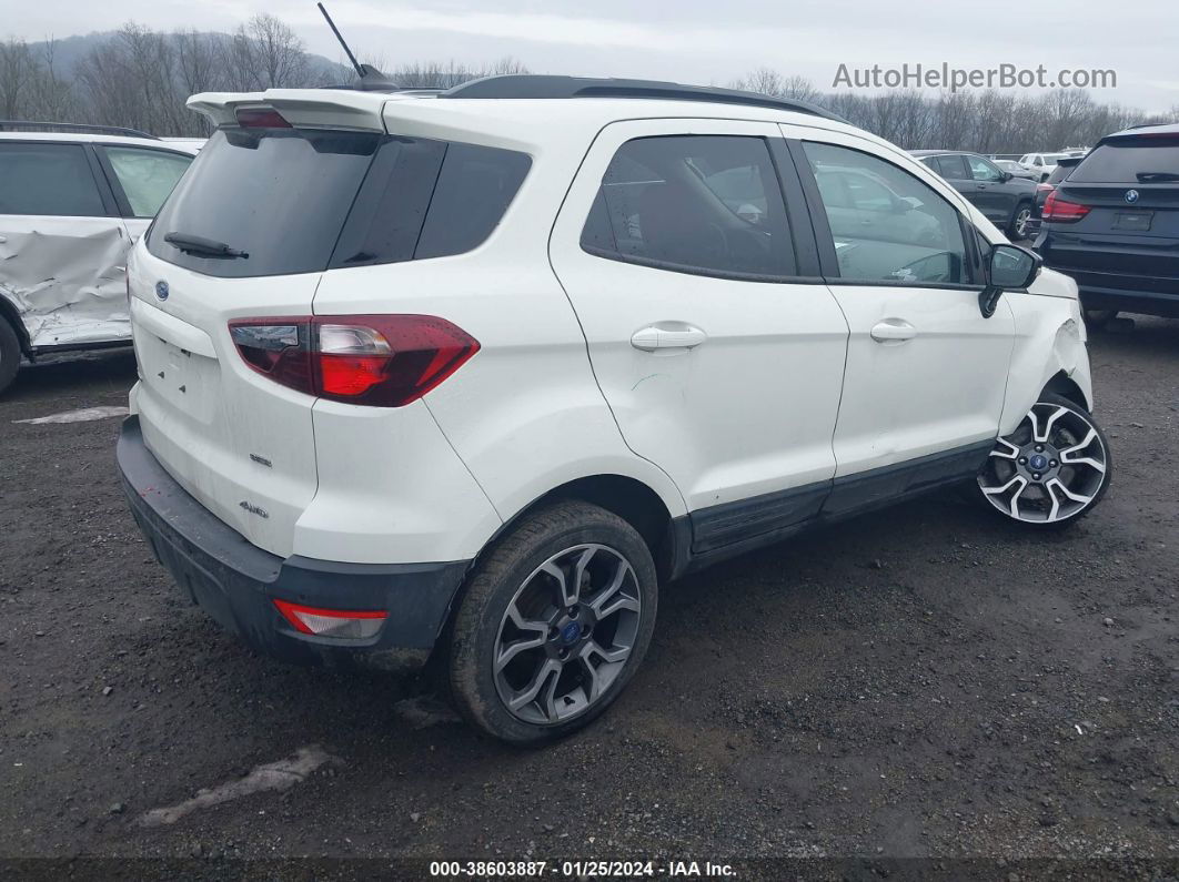 2019 Ford Ecosport Ses White vin: MAJ6S3JL5KC293657