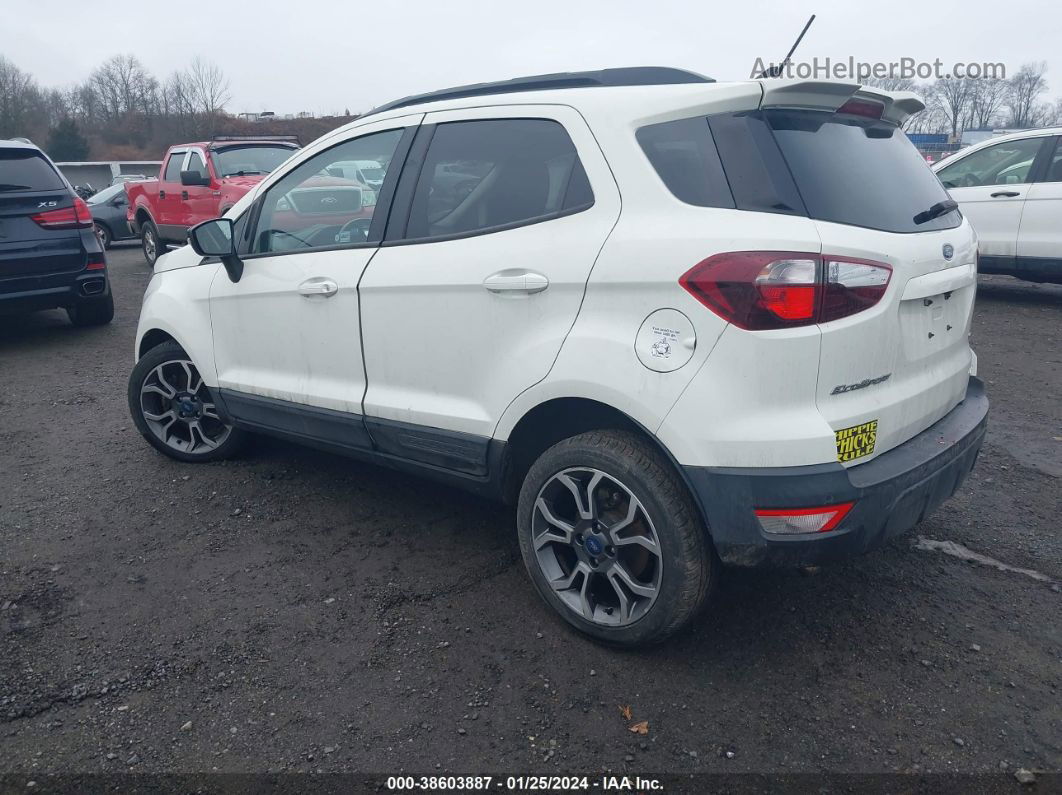 2019 Ford Ecosport Ses White vin: MAJ6S3JL5KC293657