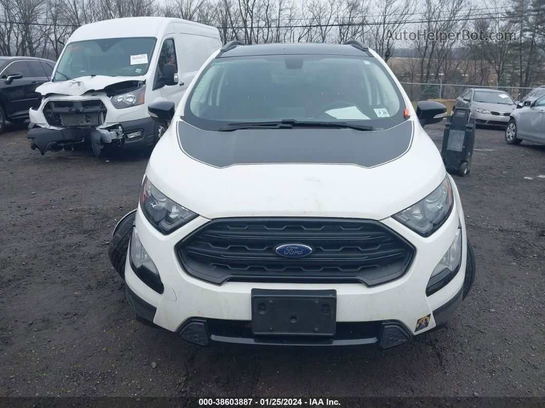 2019 Ford Ecosport Ses White vin: MAJ6S3JL5KC293657