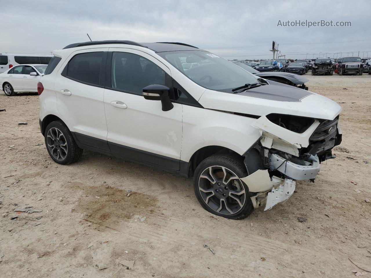 2019 Ford Ecosport Ses White vin: MAJ6S3JL6KC267102