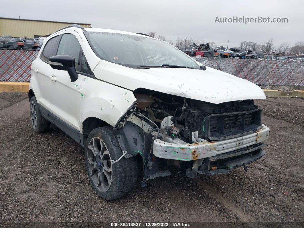 2019 Ford Ecosport Ses White vin: MAJ6S3JL7KC296477