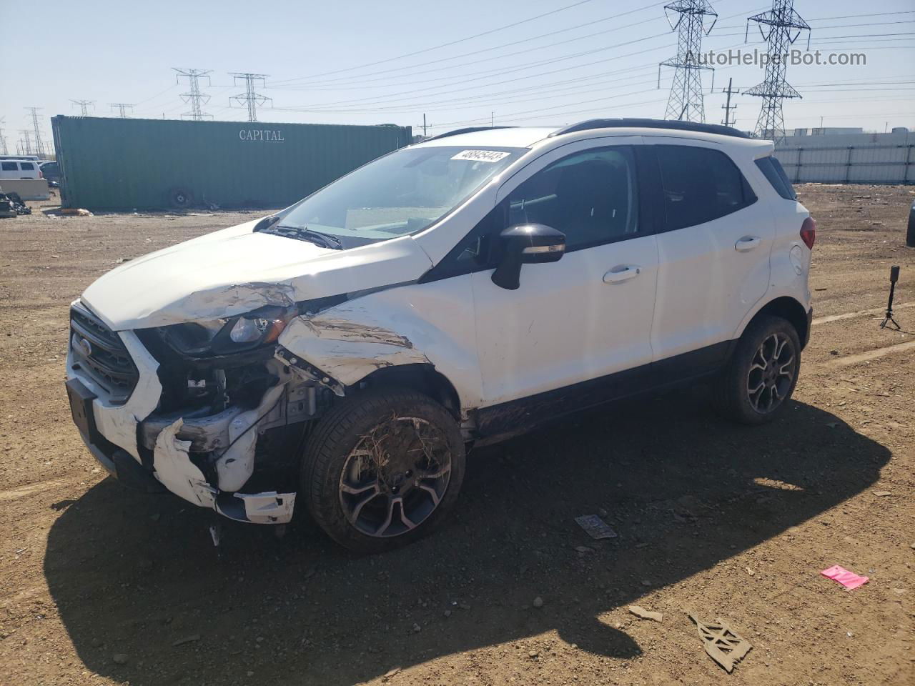 2020 Ford Ecosport Ses White vin: MAJ6S3JL7LC352872