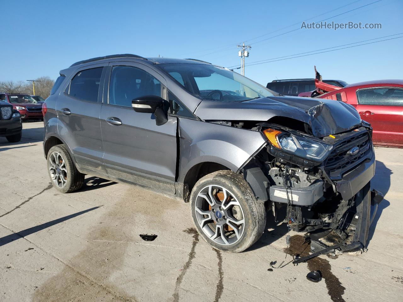 2020 Ford Ecosport Ses Gray vin: MAJ6S3JL8LC358423