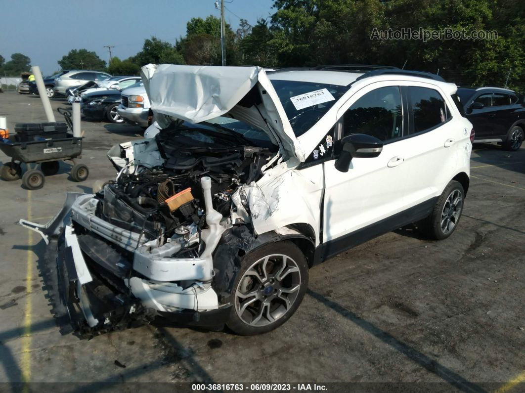 2019 Ford Ecosport Ses White vin: MAJ6S3JL9KC298618