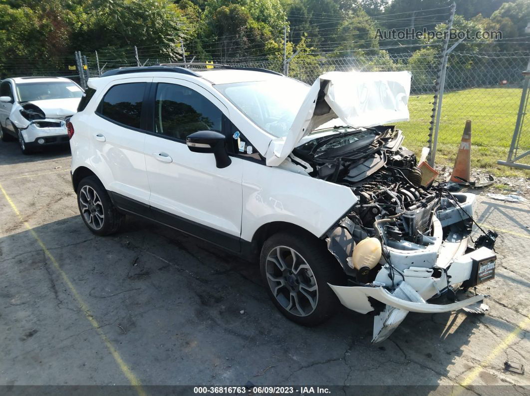 2019 Ford Ecosport Ses White vin: MAJ6S3JL9KC298618