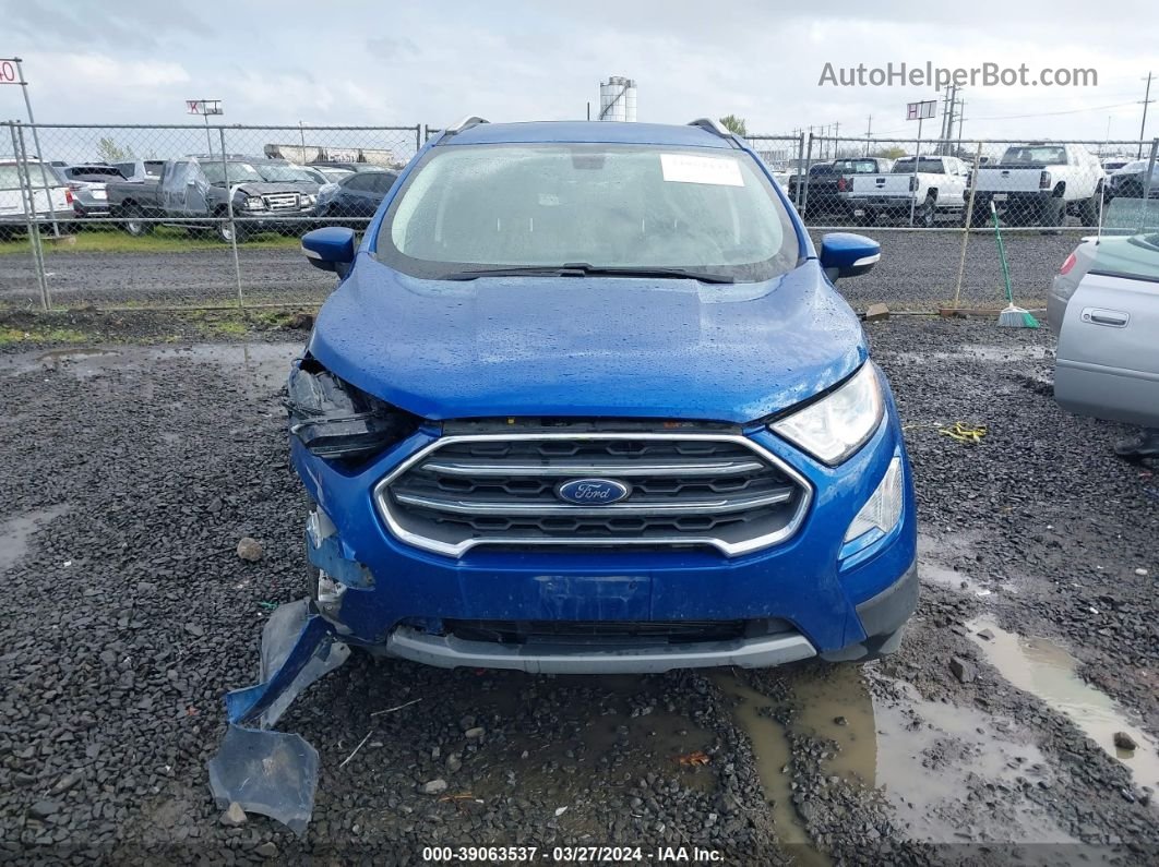 2019 Ford Ecosport Titanium Синий vin: MAJ6S3KL0KC257888
