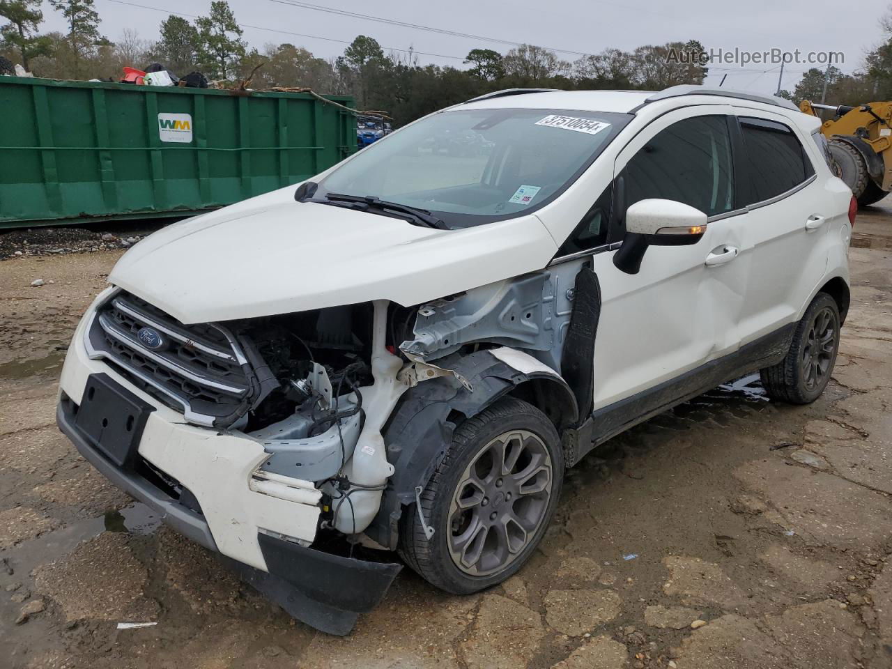 2020 Ford Ecosport Titanium Белый vin: MAJ6S3KL0LC354056