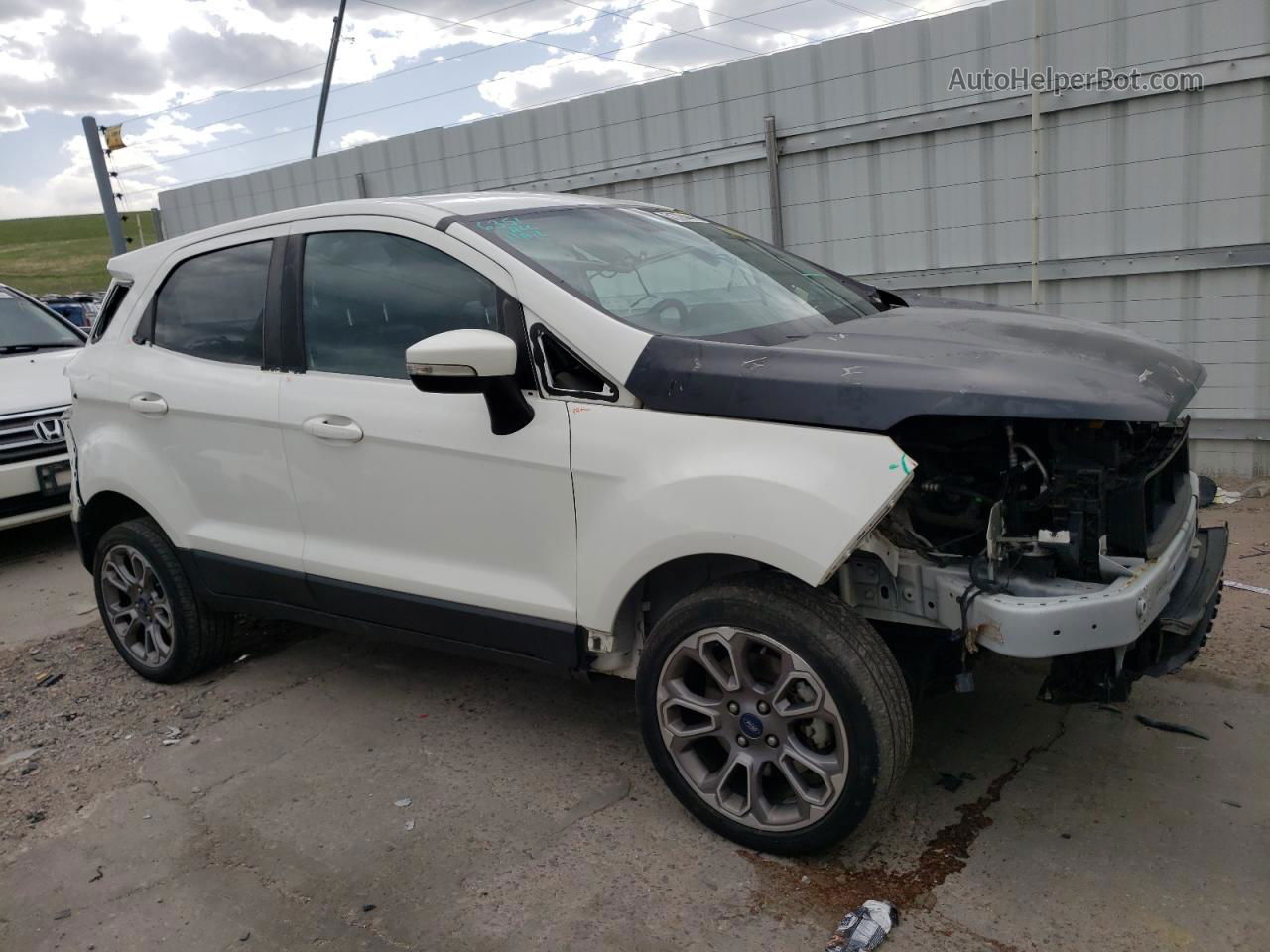 2019 Ford Ecosport Titanium White vin: MAJ6S3KL2KC250344