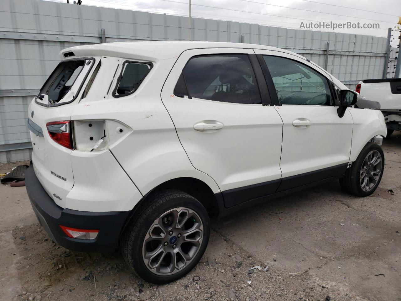 2019 Ford Ecosport Titanium Белый vin: MAJ6S3KL2KC250344