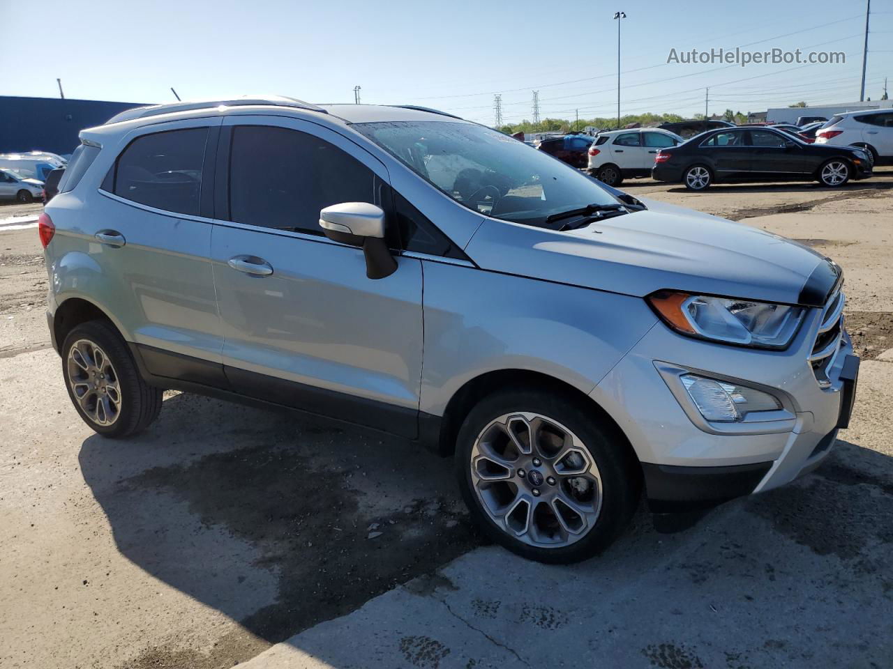 2019 Ford Ecosport Titanium Серебряный vin: MAJ6S3KL2KC273381