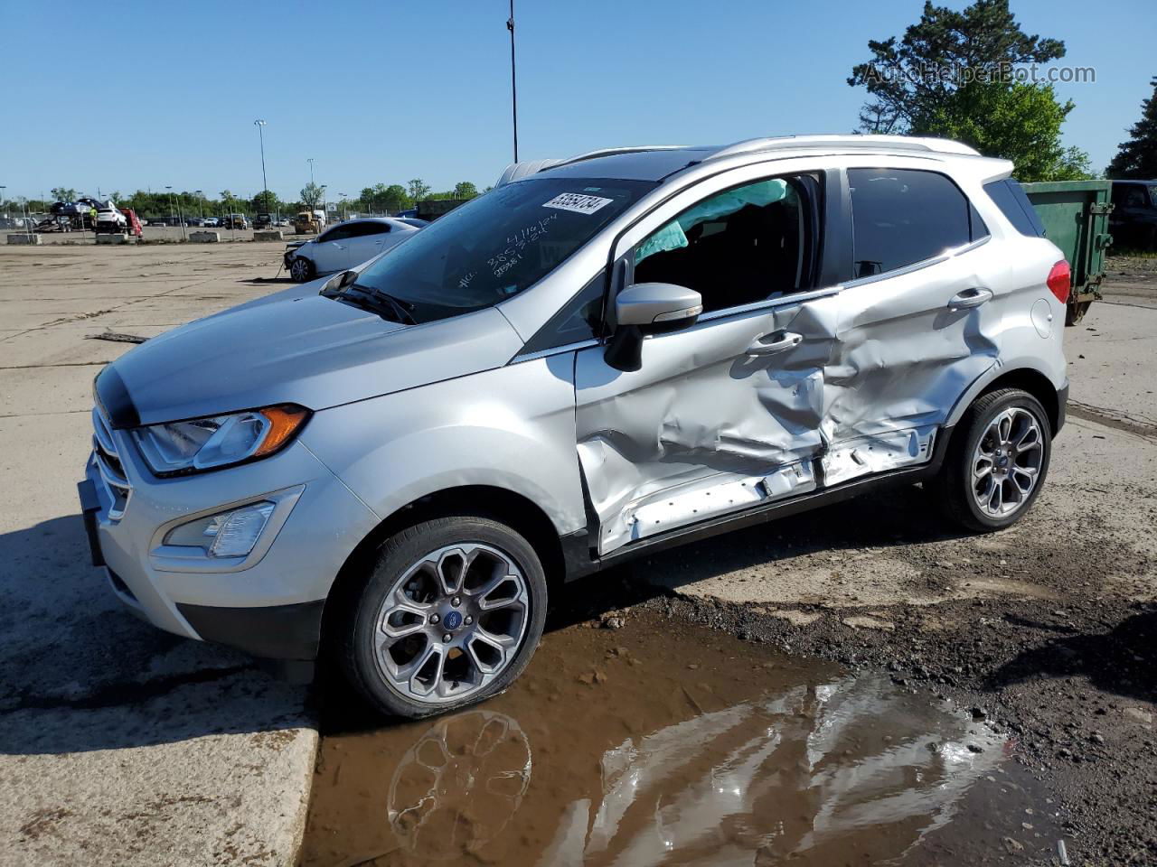 2019 Ford Ecosport Titanium Серебряный vin: MAJ6S3KL2KC273381