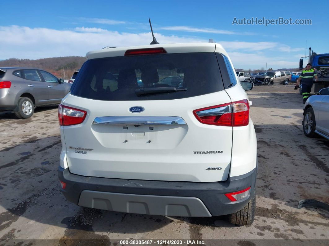 2019 Ford Ecosport Titanium White vin: MAJ6S3KL2KC281982