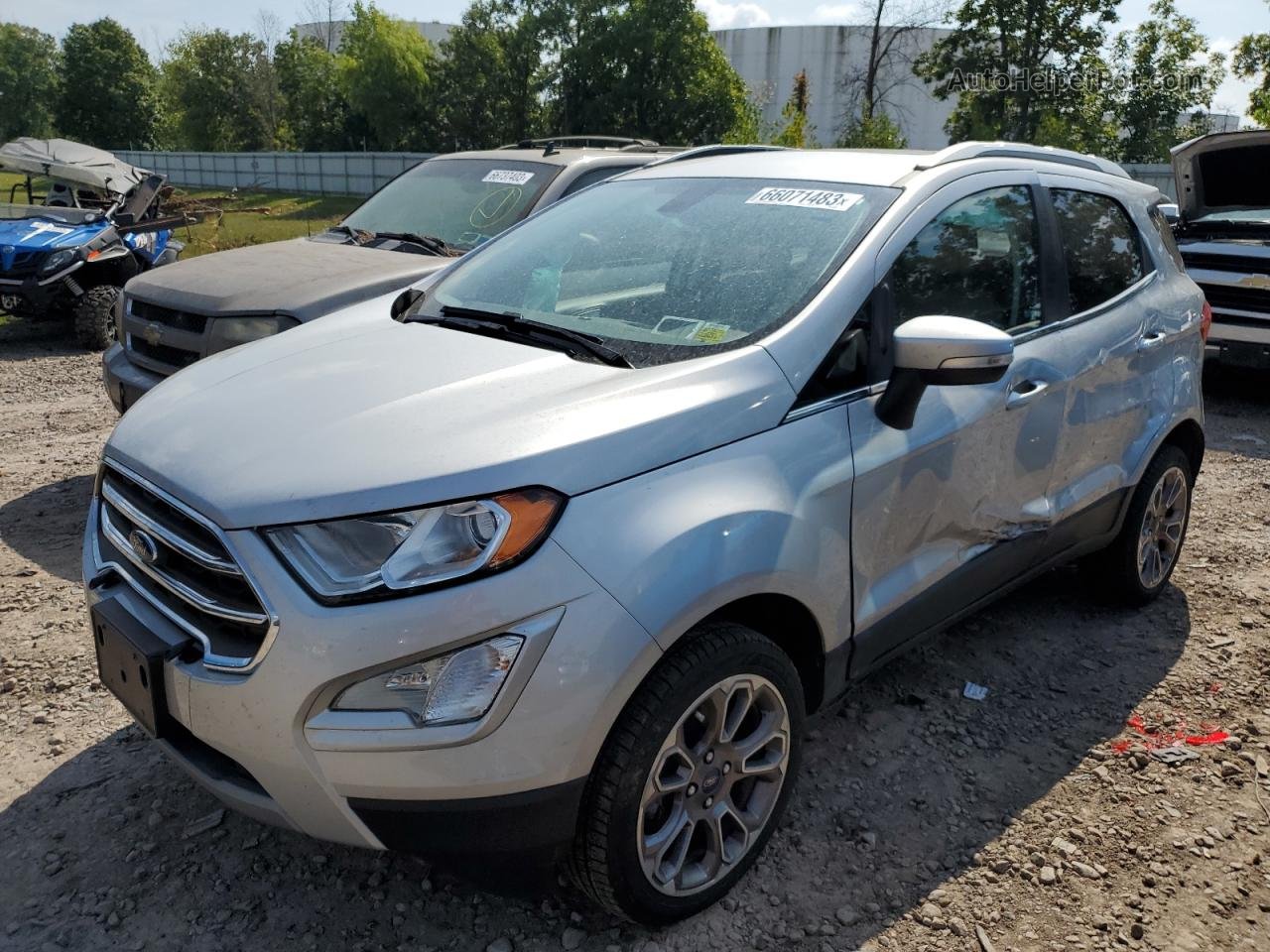 2019 Ford Ecosport Titanium Серебряный vin: MAJ6S3KL3KC287029