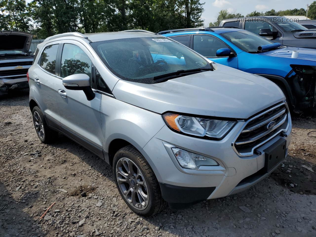 2019 Ford Ecosport Titanium Серебряный vin: MAJ6S3KL3KC287029