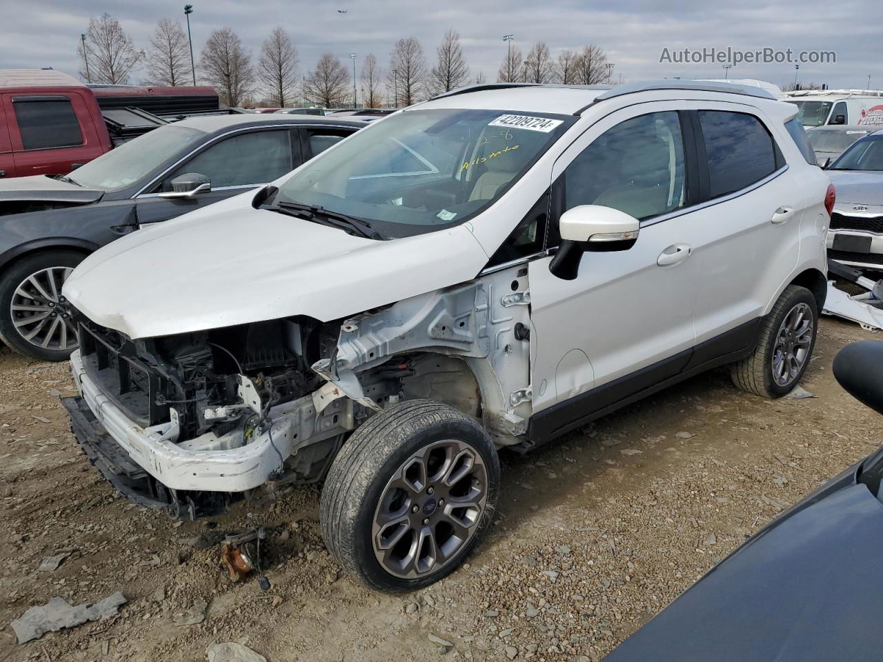 2019 Ford Ecosport Titanium Белый vin: MAJ6S3KL3KC301124