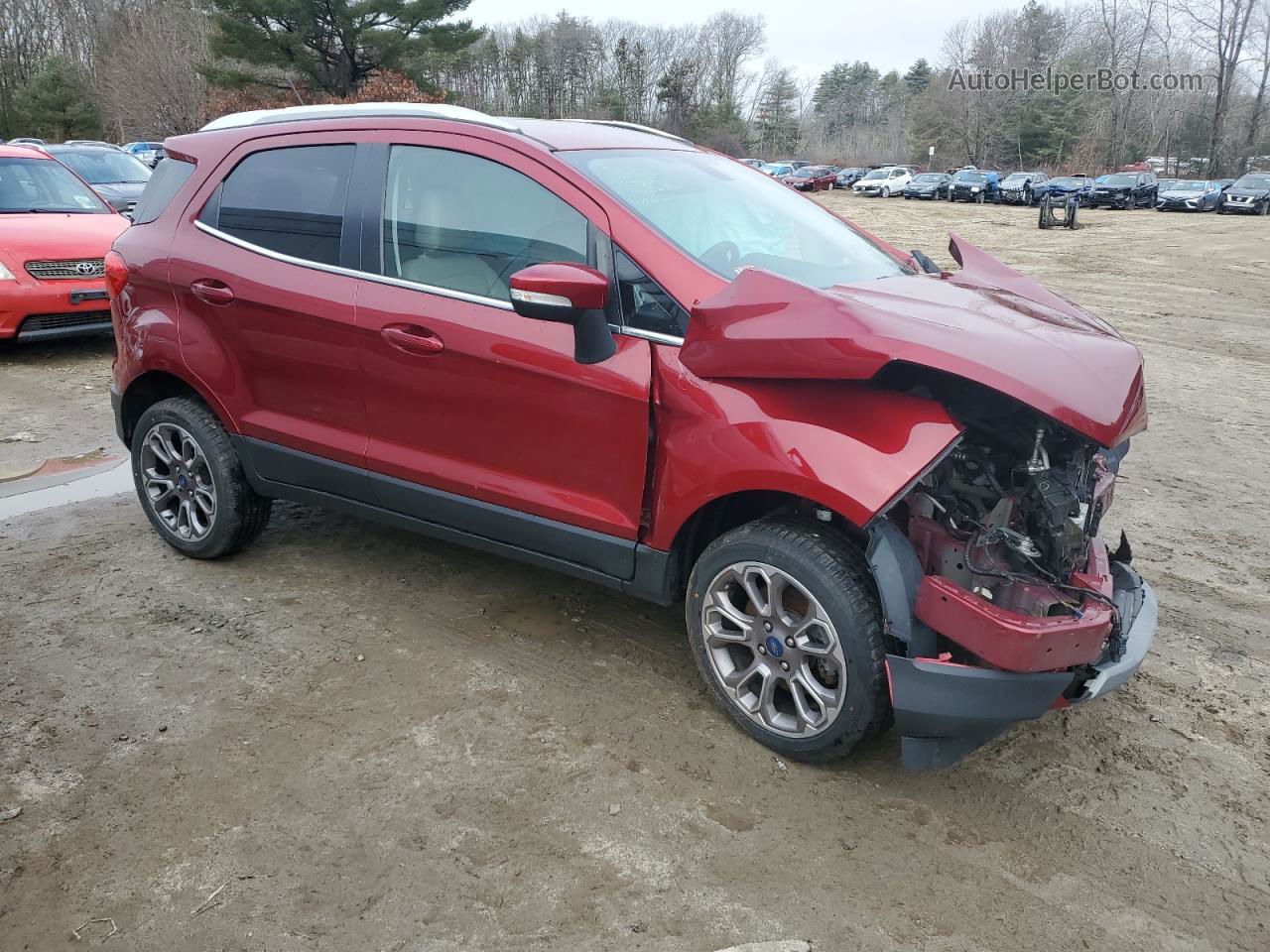 2019 Ford Ecosport Titanium Burgundy vin: MAJ6S3KL5KC296556