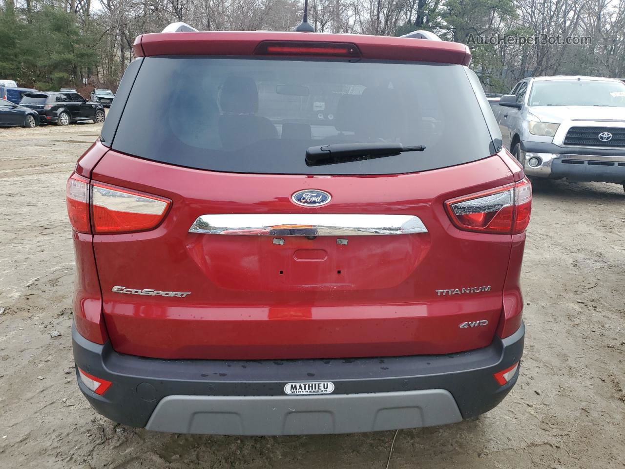 2019 Ford Ecosport Titanium Burgundy vin: MAJ6S3KL5KC296556